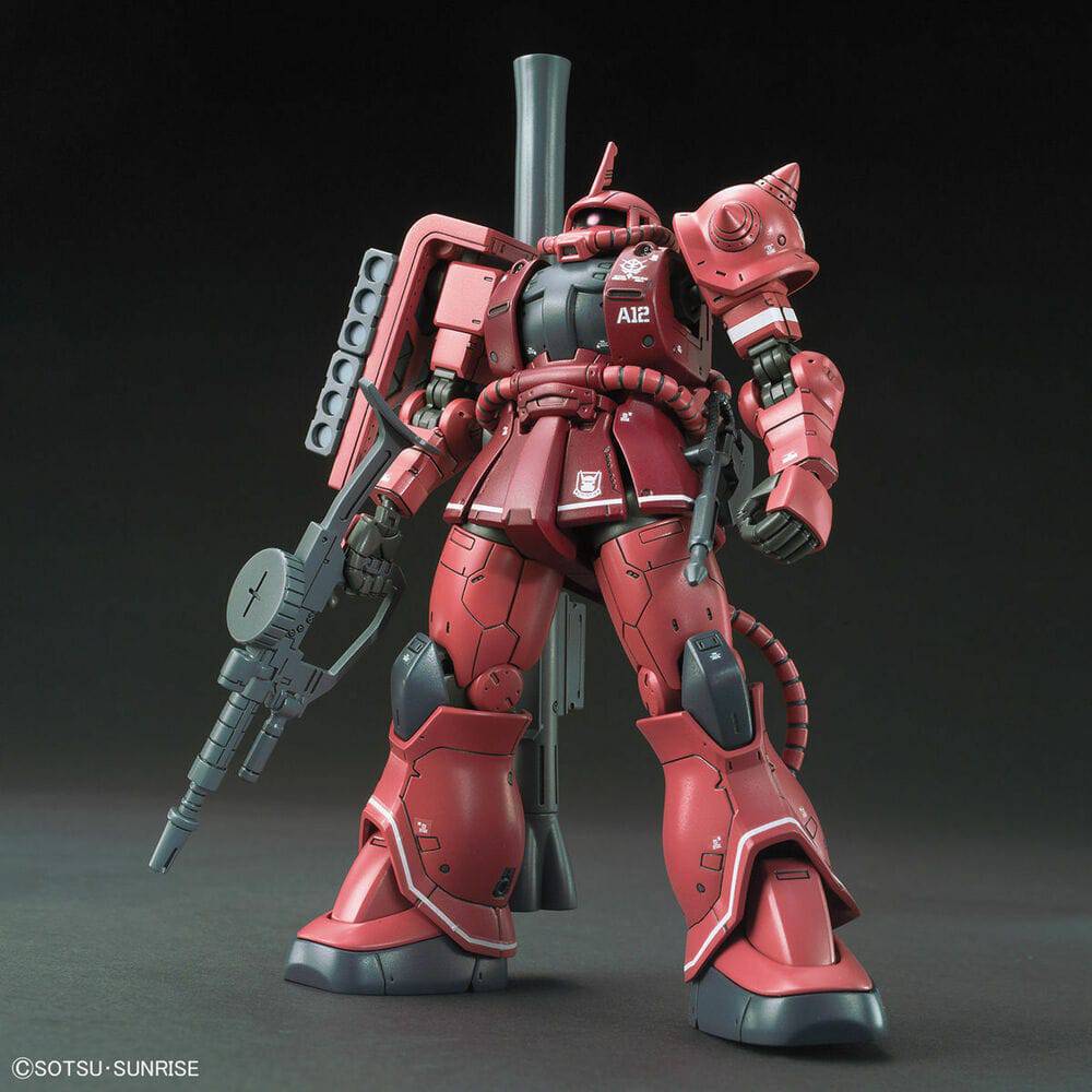 bandai Gundam HG GUNDAM - 1/144 - MS-06S ZAKU II PRINCIPALITY OF ZEON CHAR AZNABLE’S MOBILE SUIT RED COMET VER.