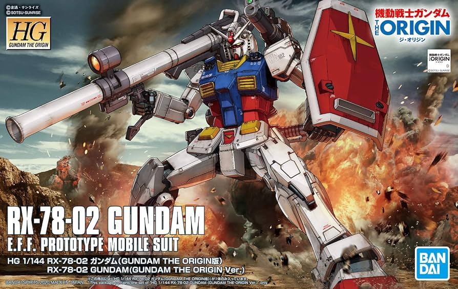 bandai Gundam HG GUNDAM - 1/144 - RX-78-02 GUNDAM (GUNDAM THE ORIGIN VER.)