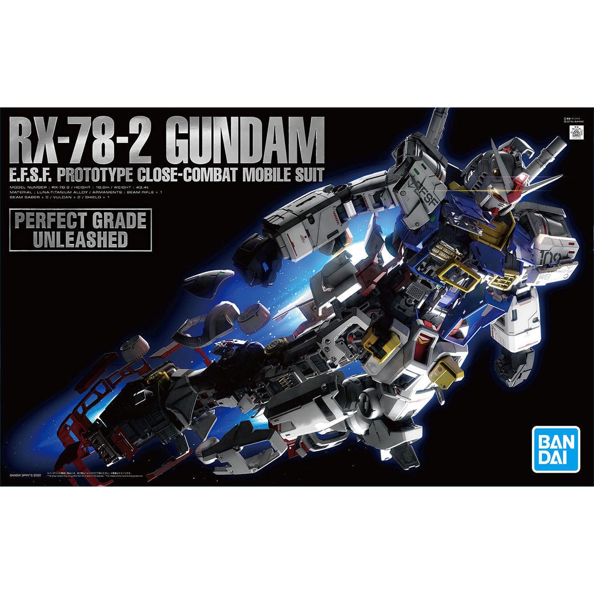 bandai Gundam PG UNLEASHED - HOBBY KIT 1/60 - RX-78-2 GUNDAM