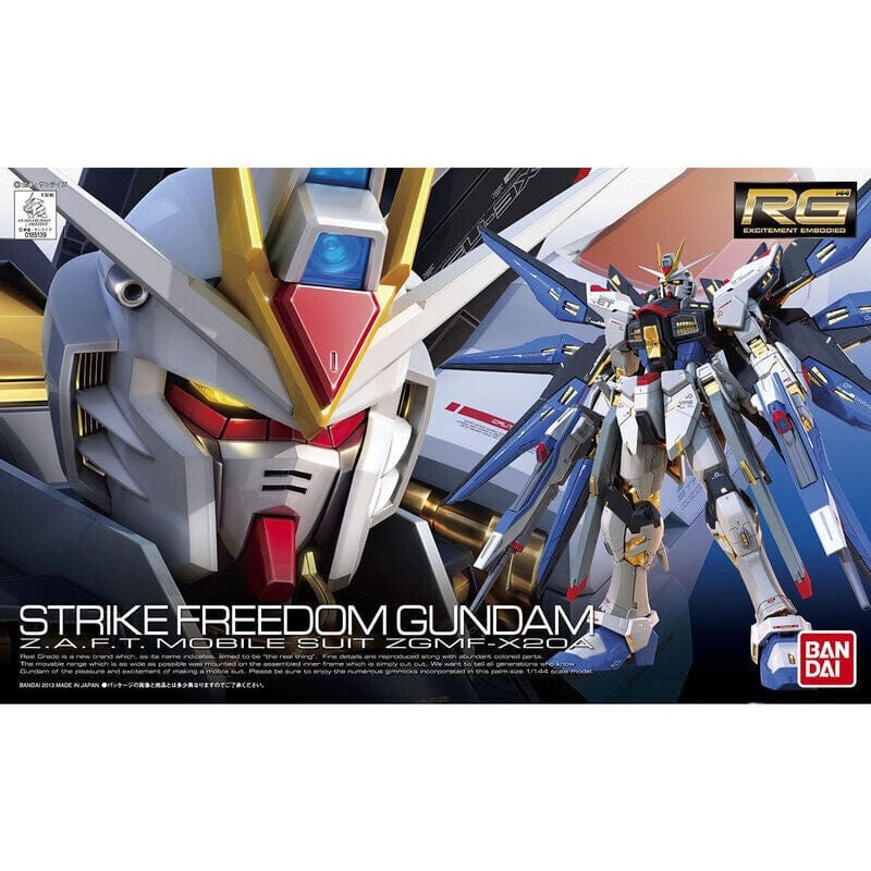 bandai Gundam RG GUNDAM - 1/144 ZGMF-X20A - STRIKE FREEDOM GUNDAM FIGURE