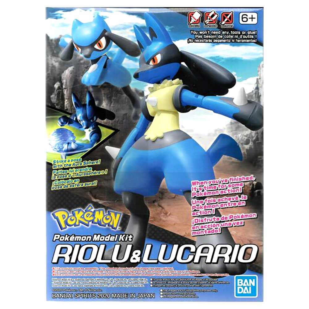 bandai pokemon POKEMON - MODEL KIT RIOLU & LUCARIO