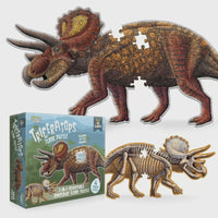 Thumbnail for genius games puzzle Turn N Learn: Triceratops Puzzle