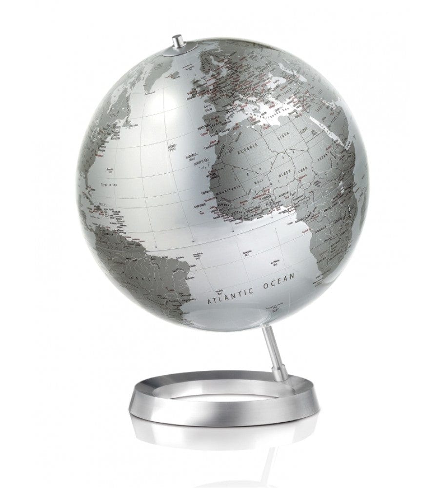Landmark desk novelty Landmark - 25cm Silver Globe with LED Light
