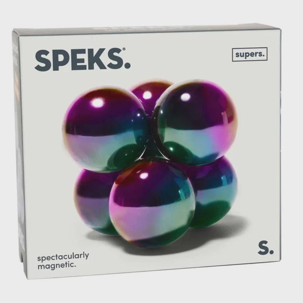 pmg sensory Speks 33mm Super Magnetic Balls 6 Piece Set (Oil Slick)