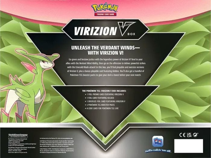 pokemon General POKÉMON TCG Virizion V Box