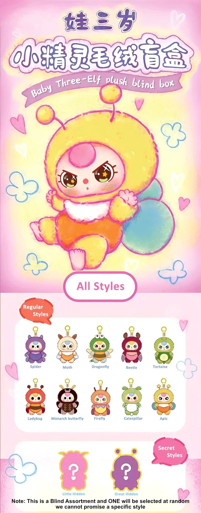 Techzone Geelong Baby Three - Elf (Pixie) Plush Blind Box