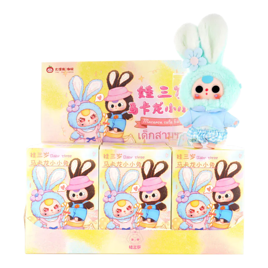 Techzone Geelong Baby Three - Macaron Cute Bunny Plush Blind Box