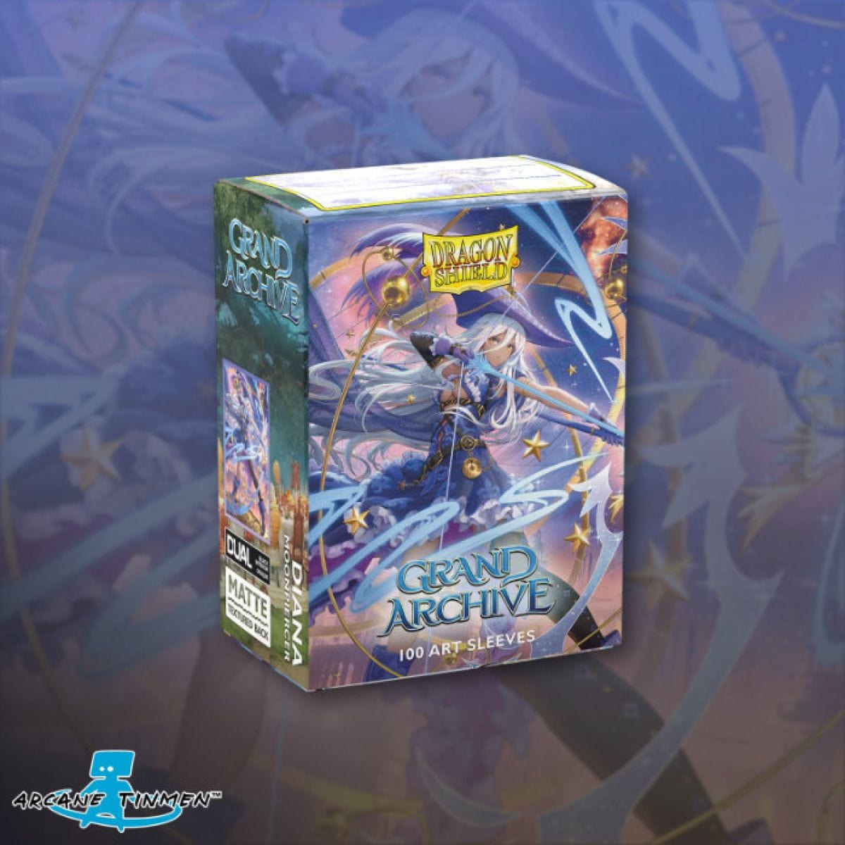 Techzone Geelong Dragon Shield: Sleeves – Matte Dual Art – Grand Archive: Diana, Moonpiercer
