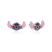 Thumbnail for Techzone Geelong ECC Disney Lilo and Stitch Heart Eyes Enamel Stud Earrings