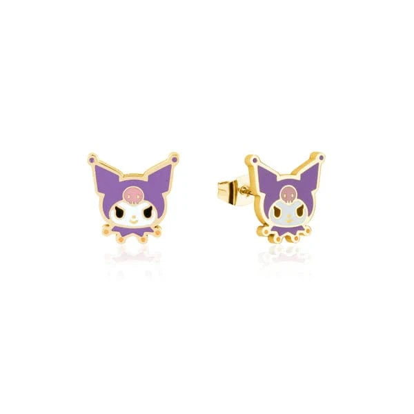 Techzone Geelong ECC Sanrio Hello Kitty Kuromi Stud Earrings Gold