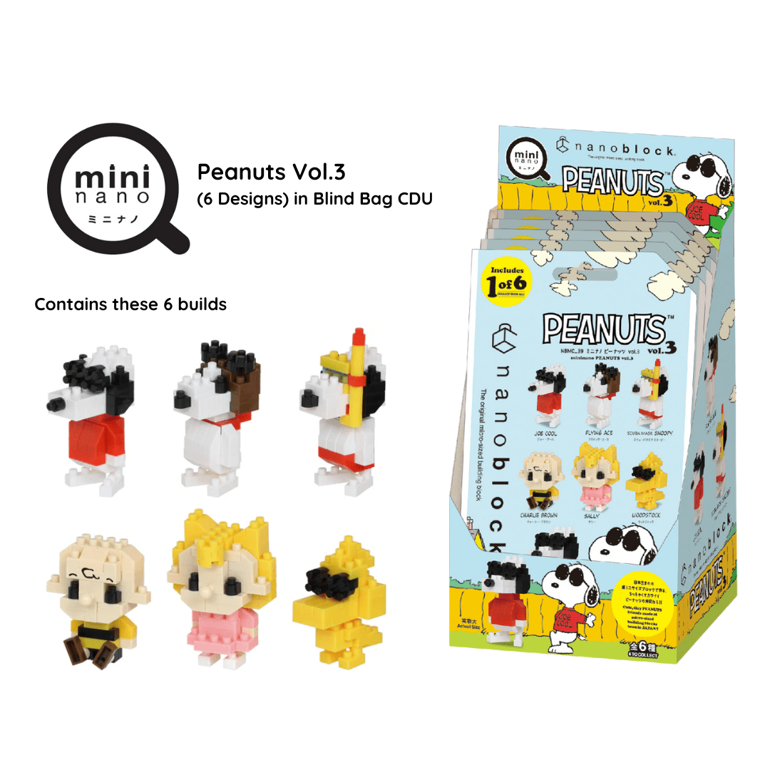 Techzone Geelong nanoblock mininano - Peanuts Vol. 3 Box set