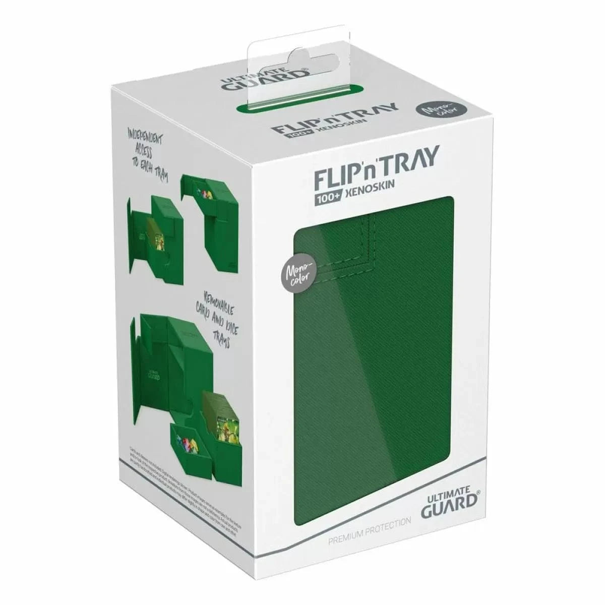 Techzone Geelong Ultimate Guard: Deck Box – XenoSkin Monocolor Flip'n'Tray 100+ – Green