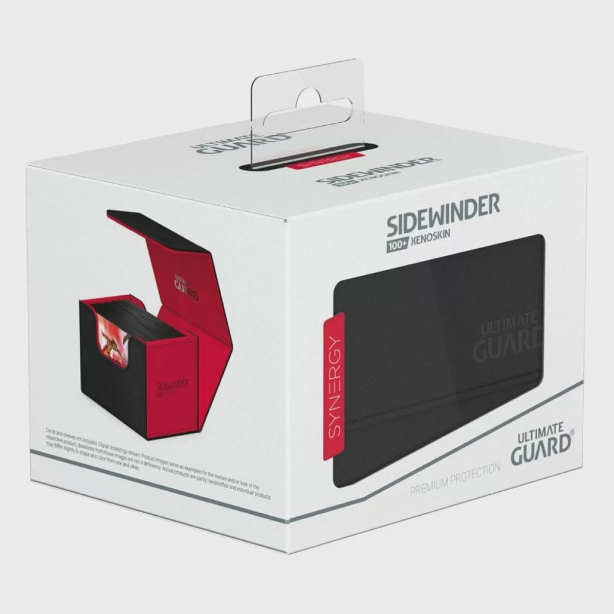 ultimate guard card accessories Ultimate Guard Synergy Sidewinder 100+ Black/Red Deck Box