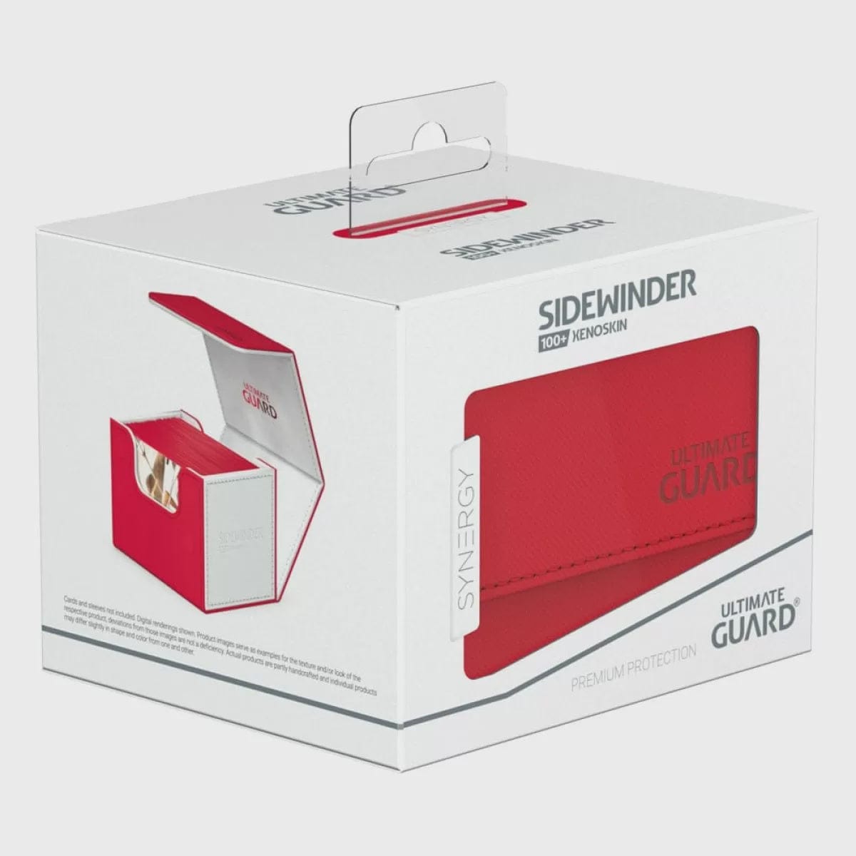 ultimate guard card accessories Ultimate Guard Synergy Sidewinder 100+ Red/White Deck Box