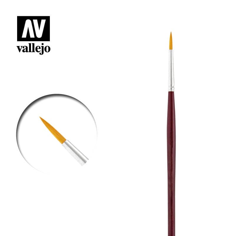 Vallejo Paint Vallejo - Brushes - Detail - Round Synthetic Brush N0. 1