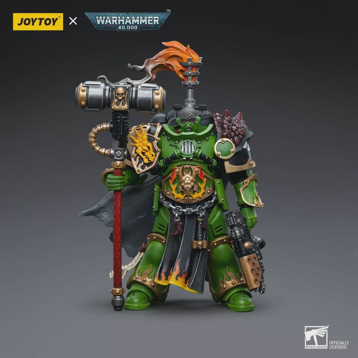 warhammer figure Warhammer Collectibles: 1/18 Scale Salamanders Captain Adrax Agatone