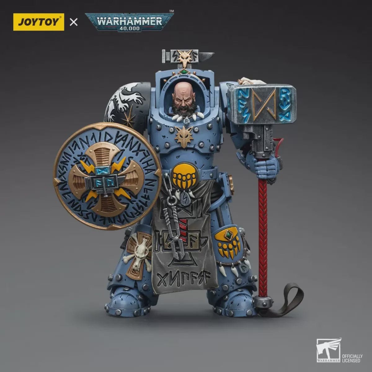 warhammer figure Warhammer Collectibles: 1/18 Scale Space Wolves Arjac Rockfist