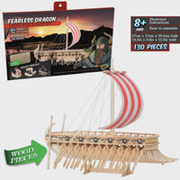 Thumbnail for heebie jeebies stem Fearless Dragon Viking Ship Building Kit