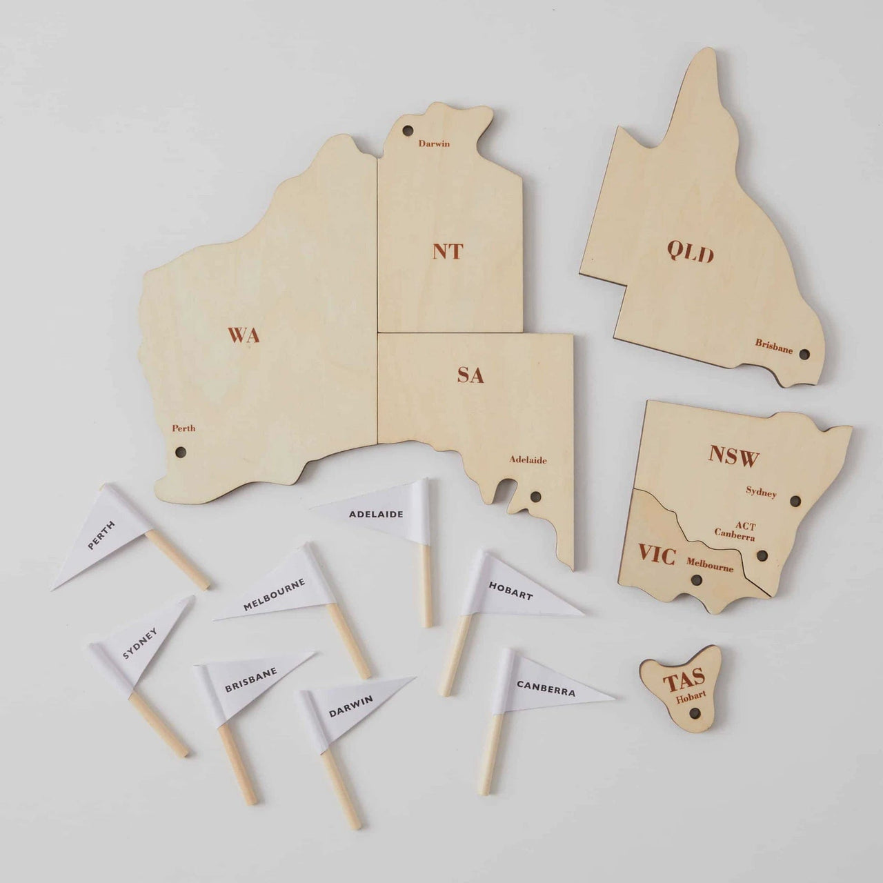 Nordic Kids stem Wooden Map Of Australia Puzzle