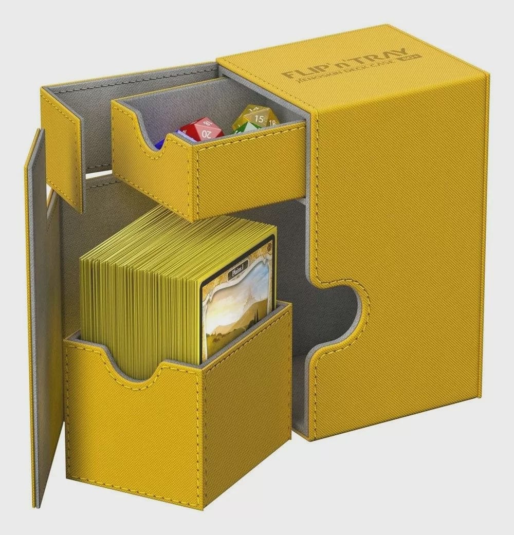pokemon ultimate guard Ultimate Guard Flip n Tray Deck Case 80+ Standard Size XenoSkin Amber Deck Box