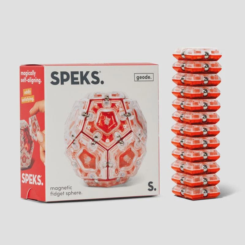speks sensory Speks Geode Magnetic Fidget Sphere - Lave Red