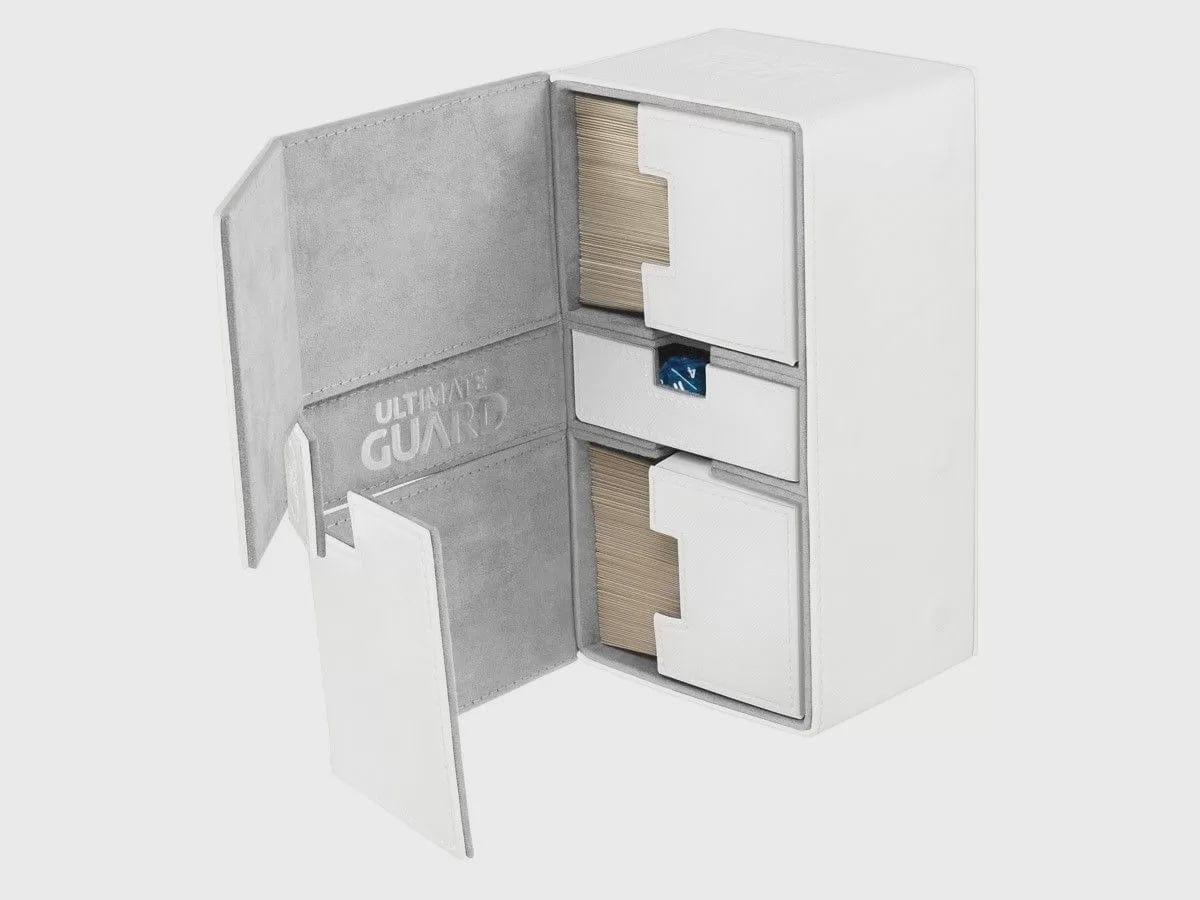 ultimate guard ultimate guard Ultimate Guard Twin Flip n Tray Deck Case 200+ Standard Size XenoSkin White Deck Box