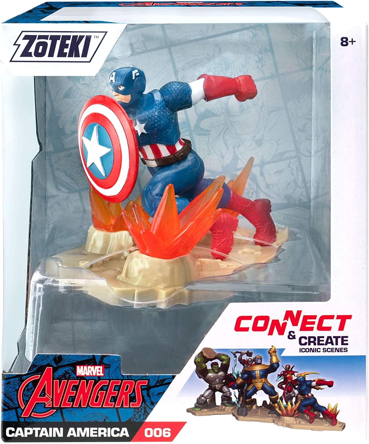 zoteki General Captain America Avengers Zoteki Series 1 Figures Asst